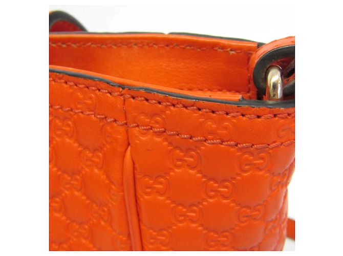 Borsa a mano/Borsa a tracolla in pelle MicroGuccissima arancione Gucci - vista 9