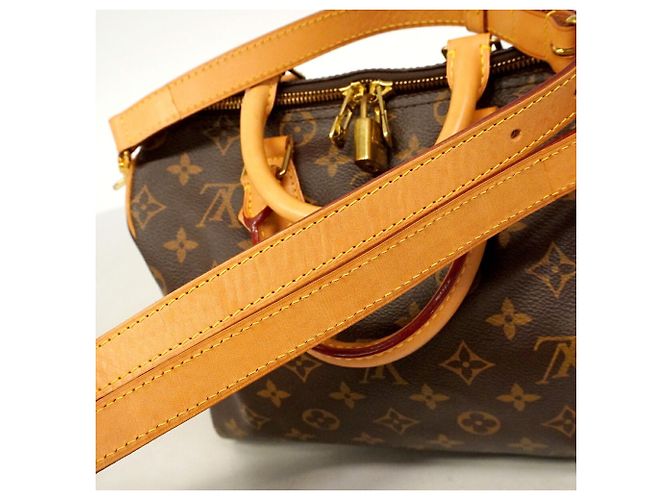 Louis Vuitton Monogram Speedy Bandoulière 25 Handtasche Braun - Ansicht 8