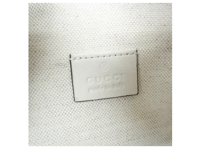 Gucci GG Prägedesign Weiße Leder Bauchtasche/Umhängetasche - Ansicht 18