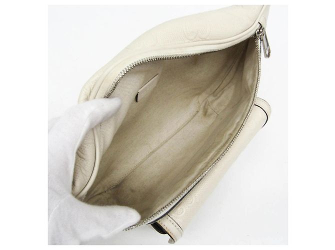 Gucci GG Prägedesign Weiße Leder Bauchtasche/Umhängetasche - Ansicht 3