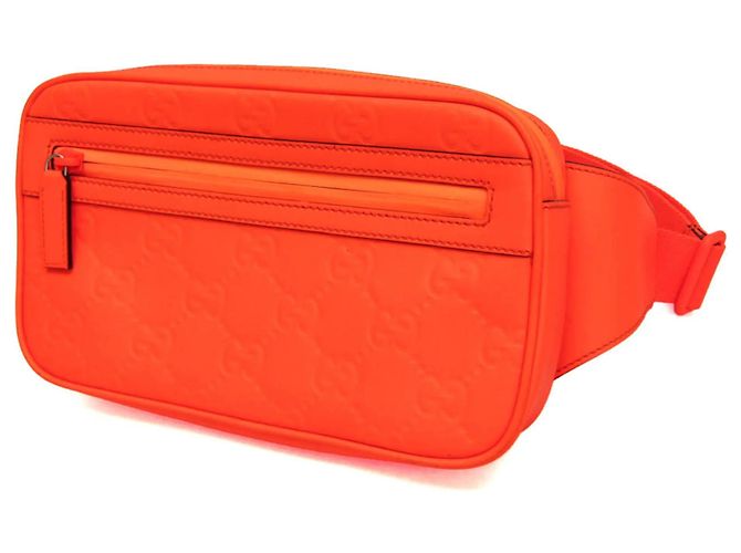 Borsa a tracolla Gucci GG con effetto gomma 771422 Arancione - vista 15