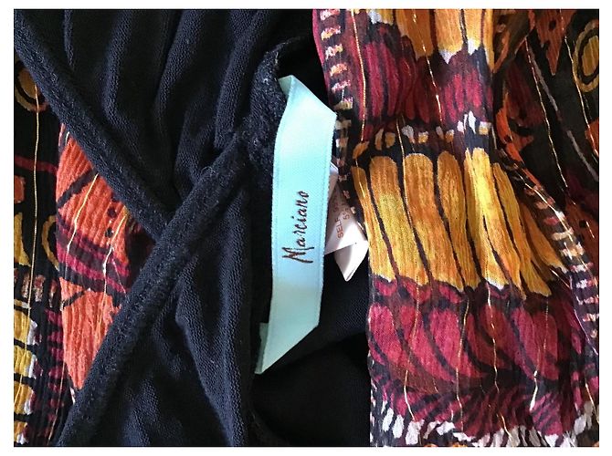 Top Marciano con maniche trasparenti a stampa farfalla Nero Multicolore - vista 4