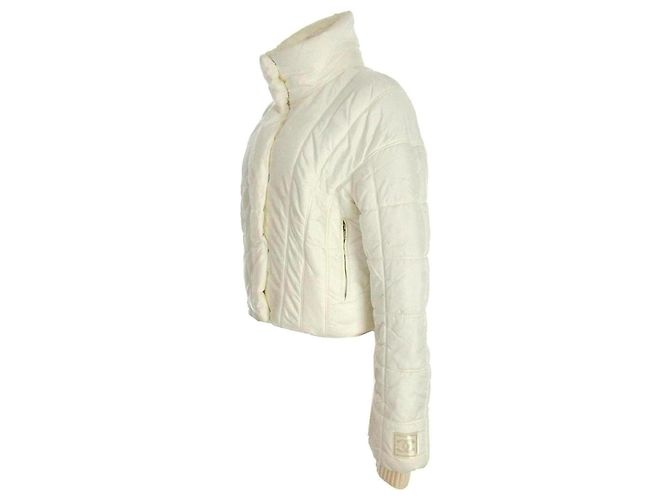 Jaqueta puffer Chanel branca acolchoada Branco - vista 2