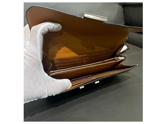 Cartera Hermès Constance en piel Epsom Camello - vista 7