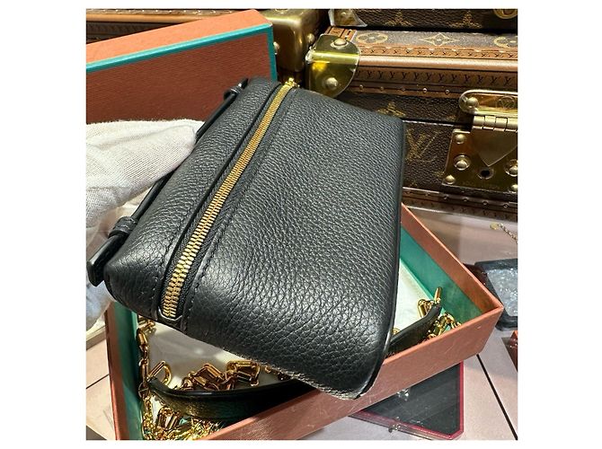 Borsa a tracolla in pelle nera Loro Piana Nero - vista 4