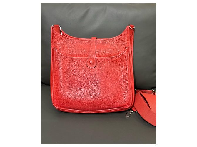 Hermès Evelyne TPM Tasche Rot - Ansicht 2
