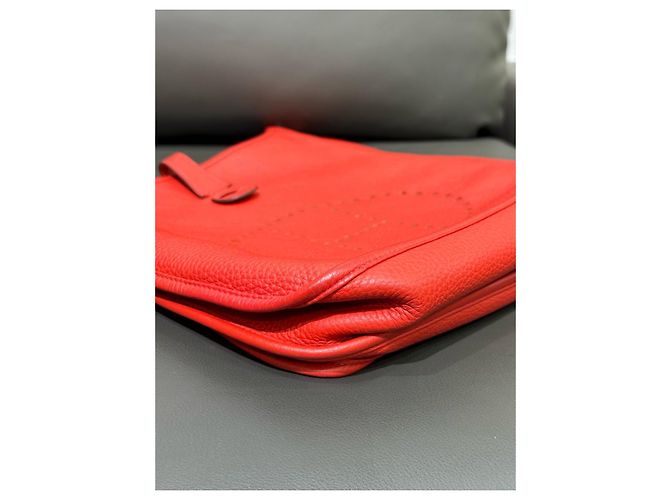 Hermès Evelyne TPM Tasche Rot - Ansicht 4