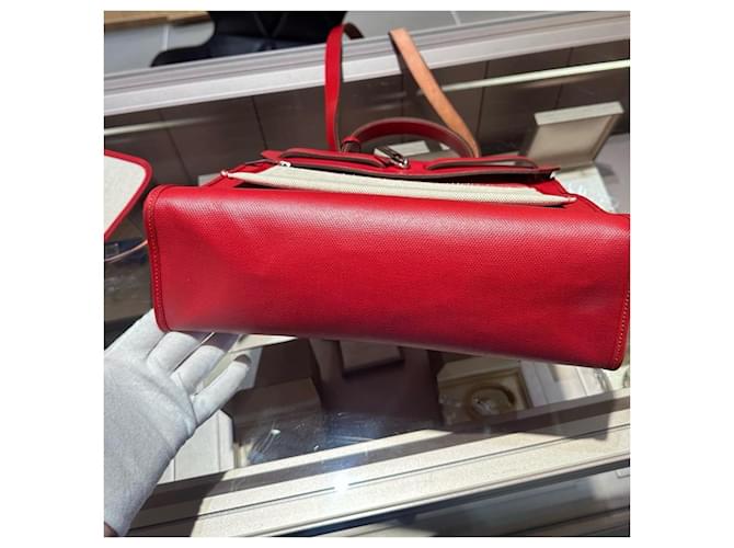 Borsa Hermès Herbag 31 Bianco Rosso - vista 6