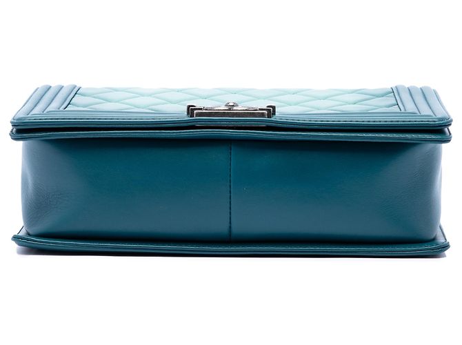 Chanel Blue Medium Quilted Calfskin Ombre Boy Flap Turchese - vista 3