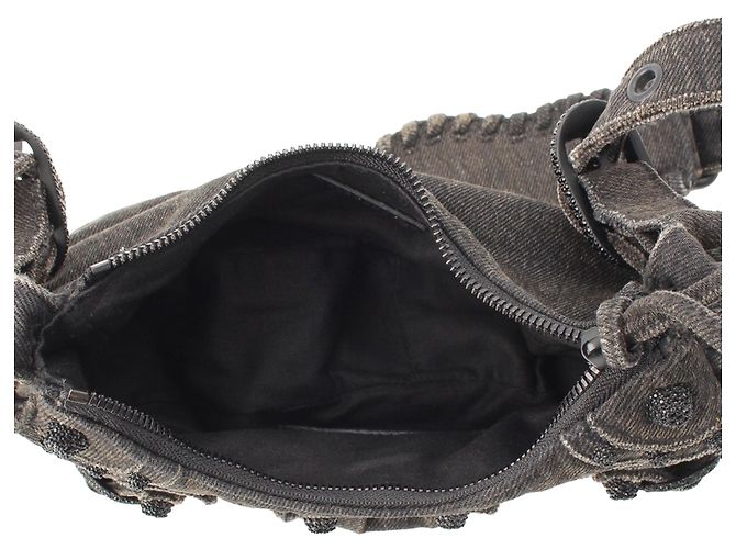 Balenciaga Black Denim Motocross Le Cagole XS Nero - vista 3