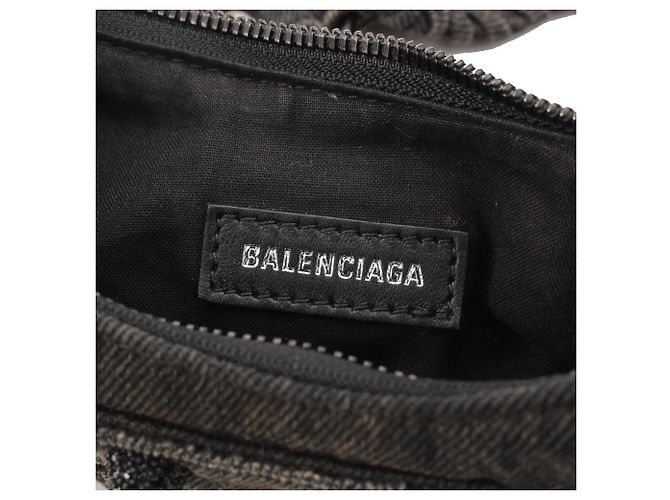 Balenciaga Black Denim Motocross Le Cagole XS Nero - vista 4