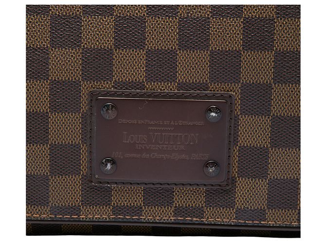 Louis Vuitton Marrone Damier Ebene Brooklyn MM - vista 5