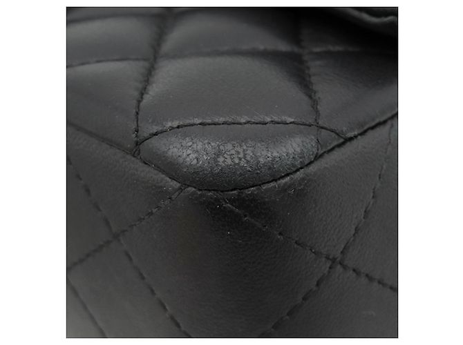Chanel Black Mini Rectangular Classic Lambskin Lion Charm Top Handle Flap Nero - vista 12