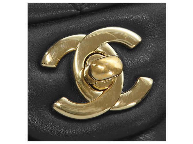 Chanel Black Mini Rectangular Classic Lambskin Lion Charm Top Handle Flap Nero - vista 7