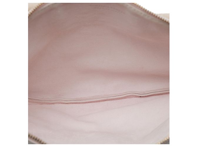 Pochette Turn in scamosciato rosa Small di Bottega Veneta - vista 4