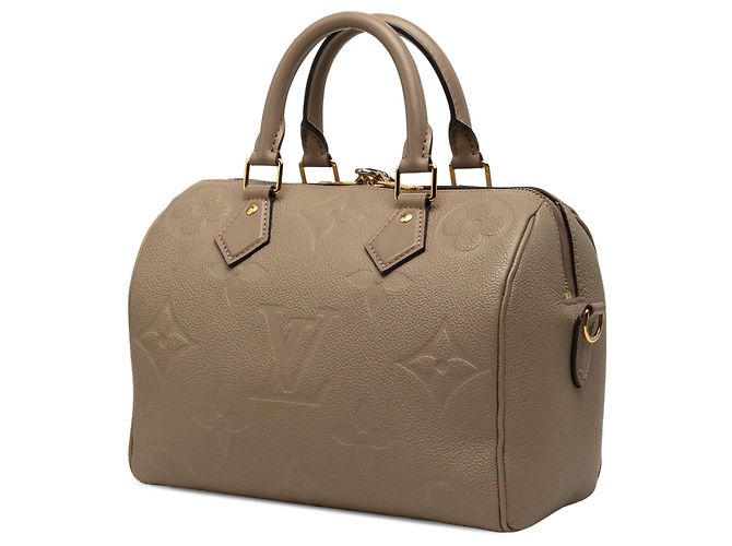 Louis Vuitton Marrone Monogram Empreinte Speedy Bandouliere 25 Taupe - vista 2