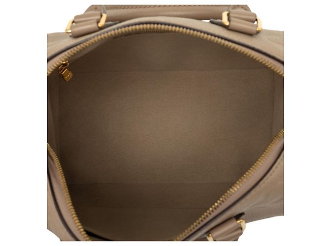 Louis Vuitton Marrone Monogram Empreinte Speedy Bandouliere 25 Taupe - vista 4
