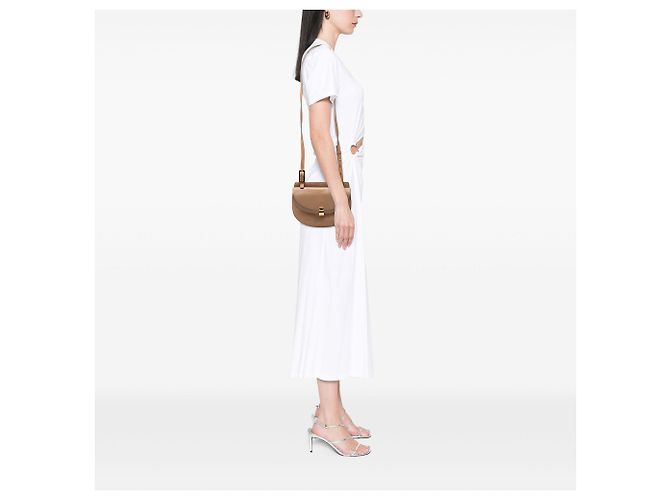 Chloé Brown Mini Calfskin Georgia Crossbody - vista 8