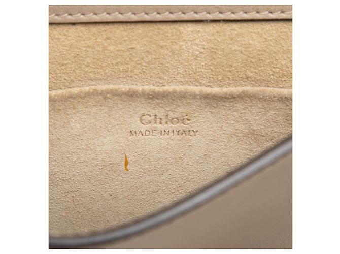 Borsa a tracolla Nile in pelle piccola marrone Chloé Taupe - vista 5
