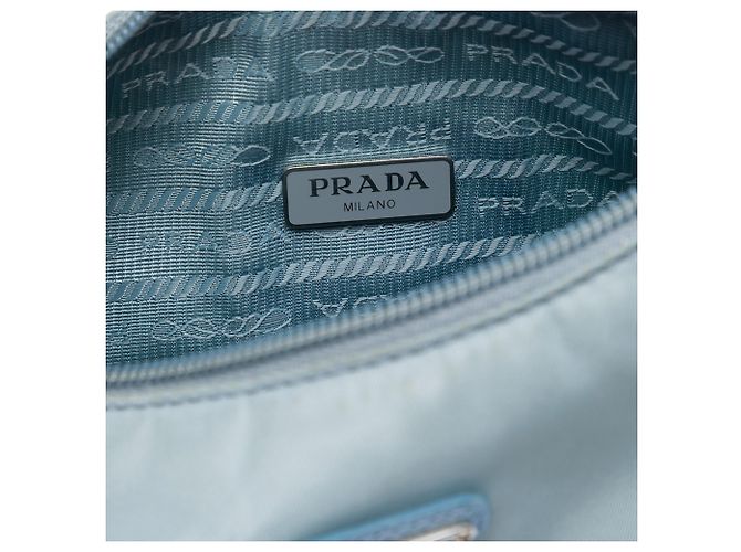 Borsa a Spalla Prada Blue Tessuto Re Edition 2000 Blu chiaro - vista 5