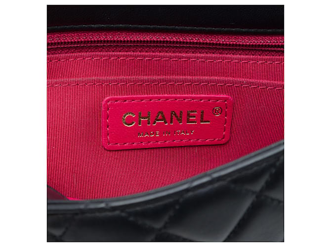 Chanel Black Mini Rectangular Classic Lambskin Romance Single Flap Nero - vista 5