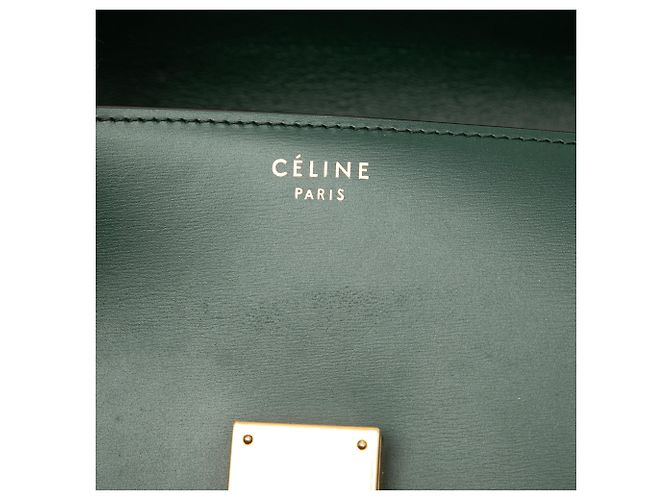 Céline Celine Green Medium Calfskin Classic Box Verde Verde scuro - vista 6