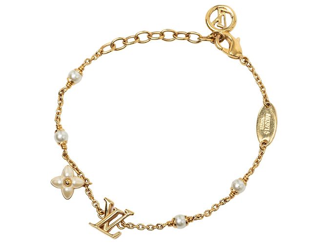 Bracciale LV Floragram in perle finte placcato oro Louis Vuitton D'oro - vista 2