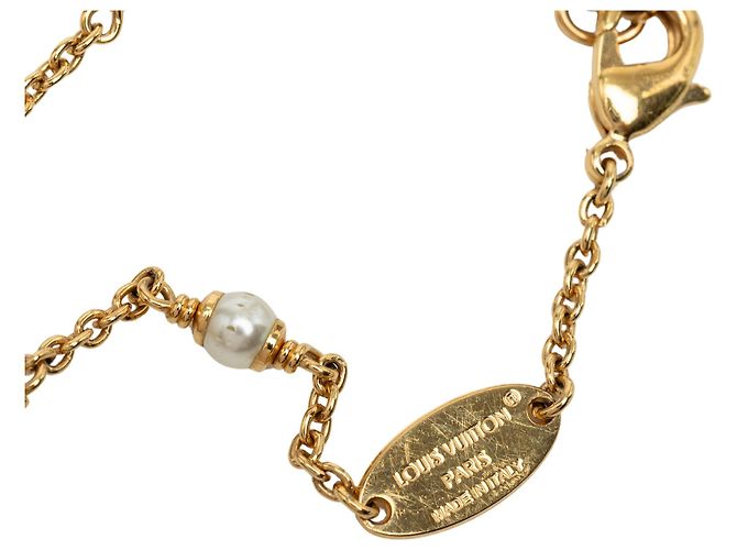 Bracciale LV Floragram in perle finte placcato oro Louis Vuitton D'oro - vista 5