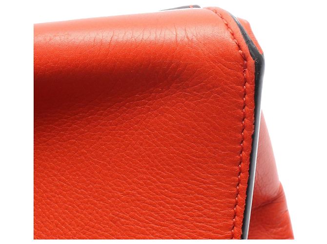 Edge Céline Borsa Celine Orange Medium in pelle con bordo Arancione - vista 12