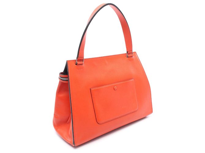 Edge Céline Borsa Celine Orange Medium in pelle con bordo Arancione - vista 2