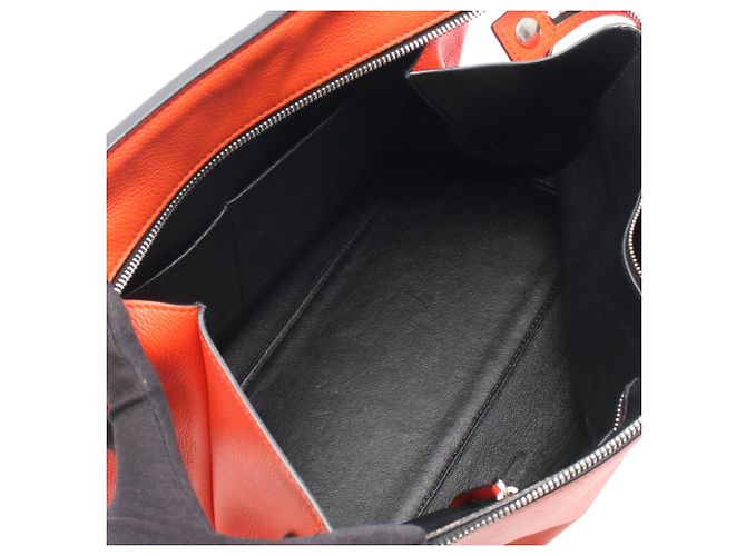 Edge Céline Borsa Celine Orange Medium in pelle con bordo Arancione - vista 3