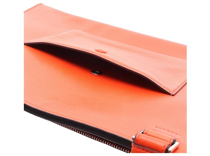 Edge Céline Borsa Celine Orange Medium in pelle con bordo Arancione - vista 5