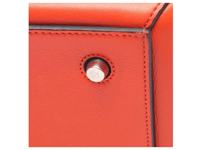 Edge Céline Borsa Celine Orange Medium in pelle con bordo Arancione - vista 6