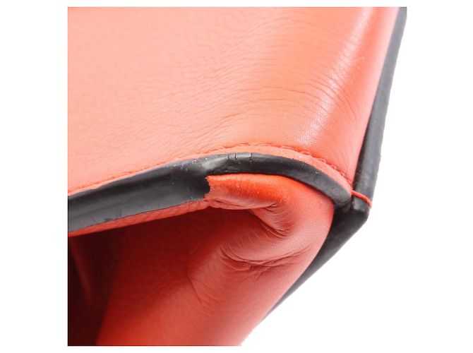 Edge Céline Borsa Celine Orange Medium in pelle con bordo Arancione - vista 8