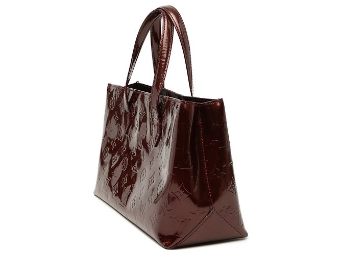 Louis Vuitton Red Monogram Vernis Wilshire PM Rosso Bordò - vista 2