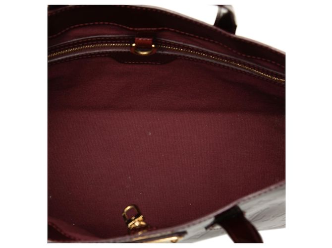 Louis Vuitton Red Monogram Vernis Wilshire PM Rosso Bordò - vista 4