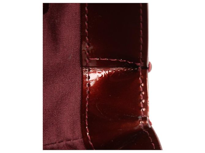 Louis Vuitton Red Monogram Vernis Wilshire PM Rosso Bordò - vista 6