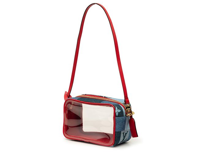 Pochette da spiaggia Louis Vuitton Blue Monogram Denim Patchwork - vista 2