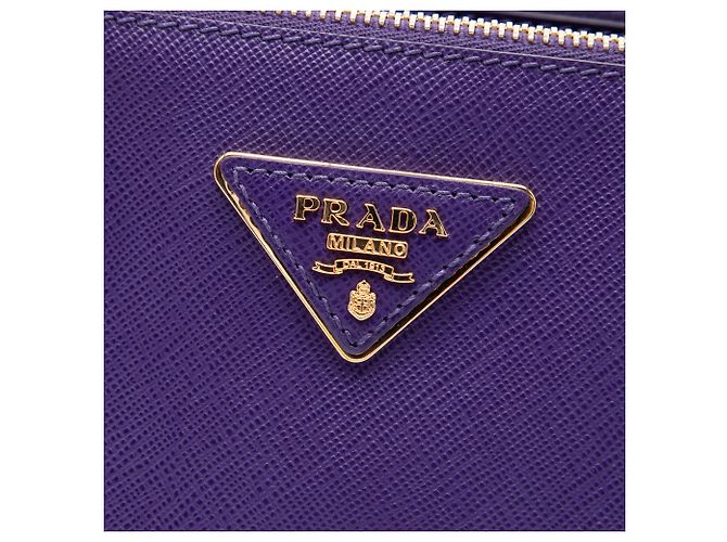 Borsa Prada Purple Medium Saffiano Lux Galleria Double Zip Porpora - vista 5