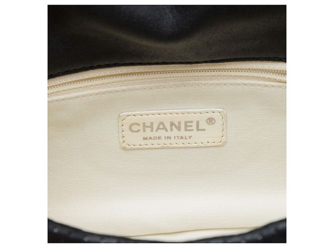 Chanel Black Perforated Lambskin Baseball Spirit Flap Nero - vista 5