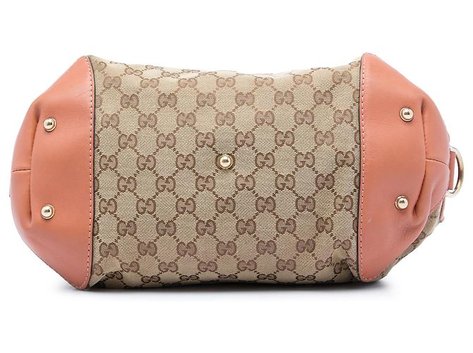 Borsa Gucci Beige GG Canvas Heart Bit - vista 3