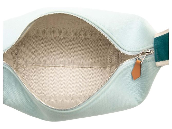 Custodia Hermès Blue Small Toile Bride A Brac Blu chiaro - vista 4