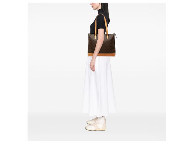 Céline Celine Tote aus beschichtetem Canvas Macadam Braun - Ansicht 6