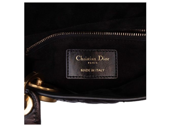 Dior Black Small Crinkled Patent Cannage My ABCDior Lady Dior Schwarz - Ansicht 5