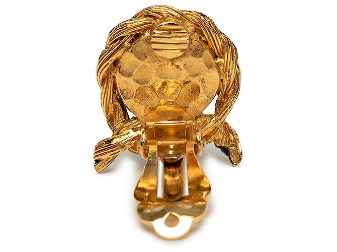 Orecchini a clip Chanel Gold Gold Plated Faux Pearls D'oro - vista 3