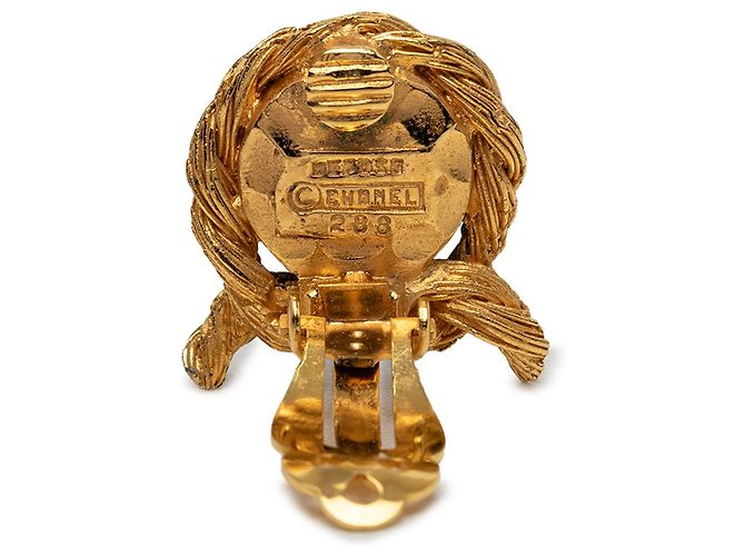 Orecchini a clip Chanel Gold Gold Plated Faux Pearls D'oro - vista 4