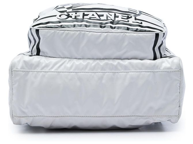 Zaino Chanel White Vinyl La Pausa Bay Bianco - vista 3