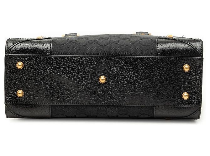 Borsa Gucci Black GG Canvas Nailhead Nero - vista 3