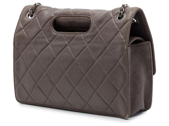 Chanel Brown Paris Byzance Jumbo Washed Lambskin Take Away Flap Marrone Marrone scuro - vista 2