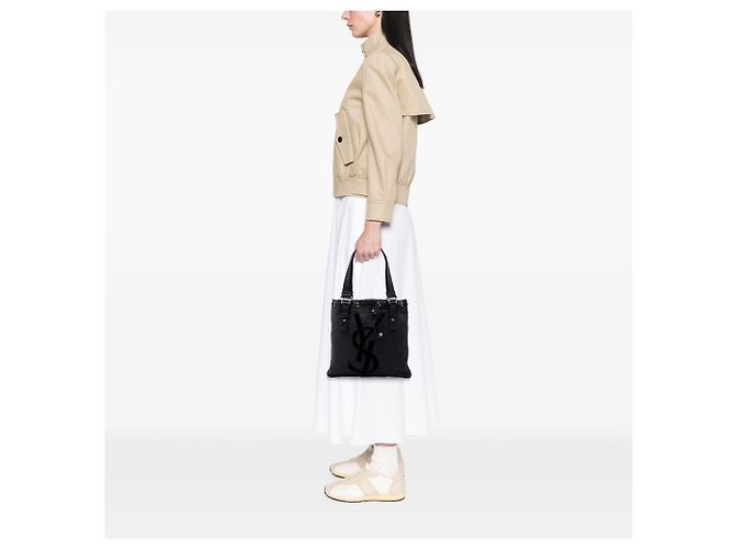 Saint Laurent Black Small Denim Monogram Kahala Tote Schwarz - Ansicht 6